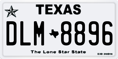 TX license plate DLM8896