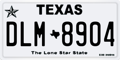 TX license plate DLM8904