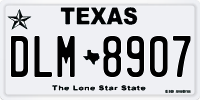TX license plate DLM8907