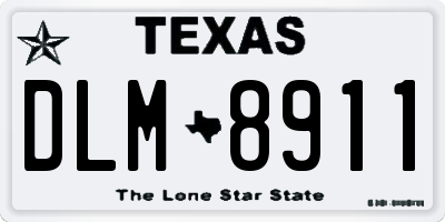 TX license plate DLM8911