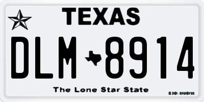 TX license plate DLM8914