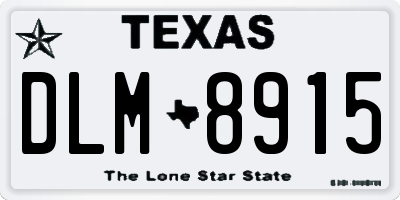 TX license plate DLM8915