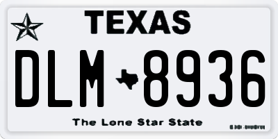 TX license plate DLM8936