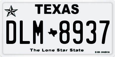 TX license plate DLM8937