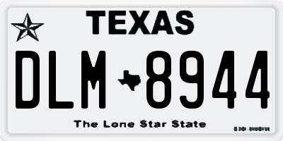 TX license plate DLM8944