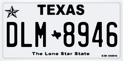 TX license plate DLM8946