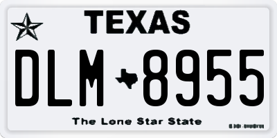 TX license plate DLM8955