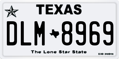 TX license plate DLM8969