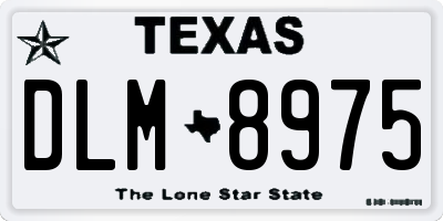 TX license plate DLM8975