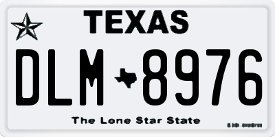TX license plate DLM8976