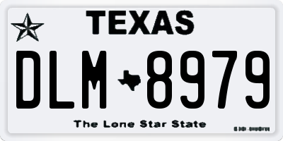 TX license plate DLM8979