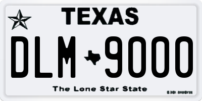TX license plate DLM9000