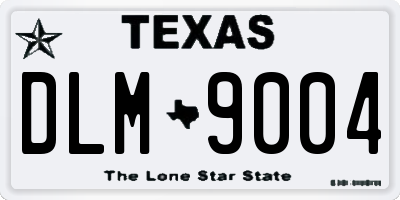 TX license plate DLM9004