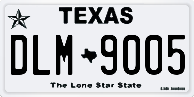 TX license plate DLM9005