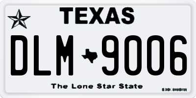 TX license plate DLM9006