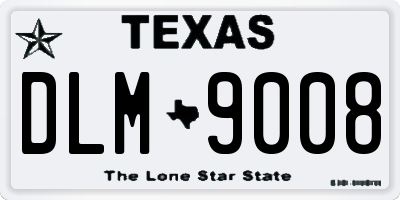 TX license plate DLM9008