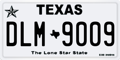 TX license plate DLM9009