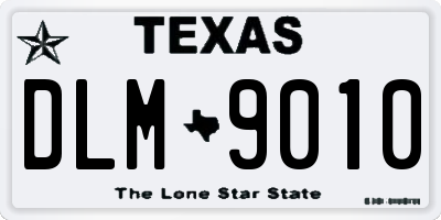 TX license plate DLM9010