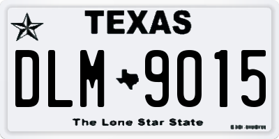 TX license plate DLM9015