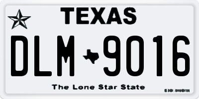 TX license plate DLM9016