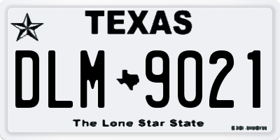 TX license plate DLM9021