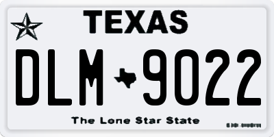 TX license plate DLM9022