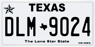 TX license plate DLM9024
