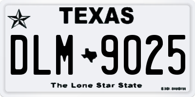 TX license plate DLM9025
