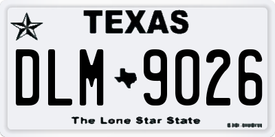 TX license plate DLM9026