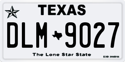 TX license plate DLM9027