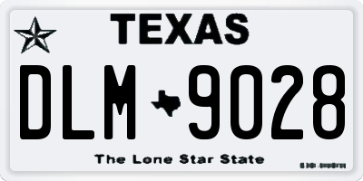 TX license plate DLM9028