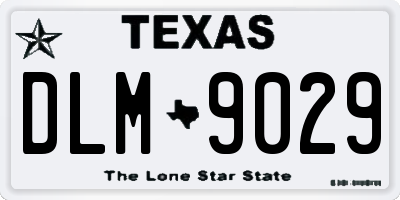 TX license plate DLM9029