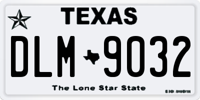 TX license plate DLM9032