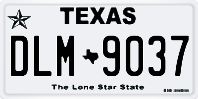 TX license plate DLM9037