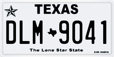 TX license plate DLM9041