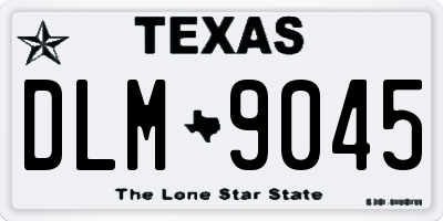 TX license plate DLM9045