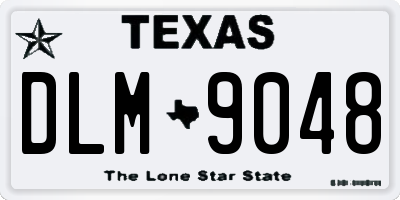 TX license plate DLM9048