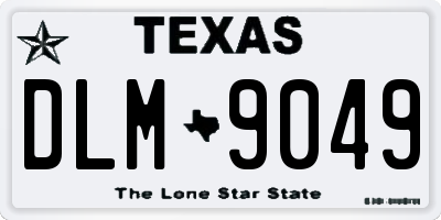 TX license plate DLM9049