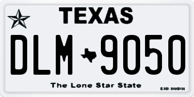 TX license plate DLM9050