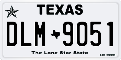 TX license plate DLM9051