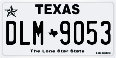TX license plate DLM9053