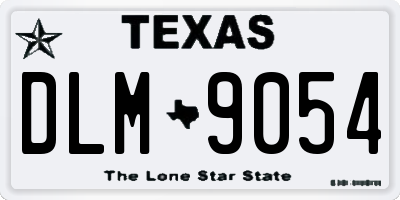 TX license plate DLM9054