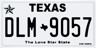 TX license plate DLM9057