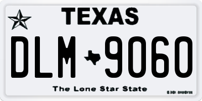 TX license plate DLM9060
