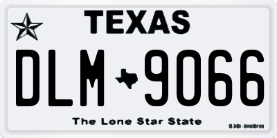 TX license plate DLM9066