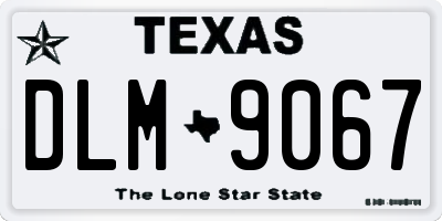 TX license plate DLM9067