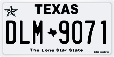 TX license plate DLM9071