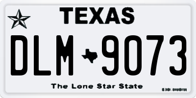 TX license plate DLM9073