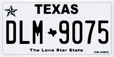 TX license plate DLM9075
