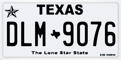 TX license plate DLM9076